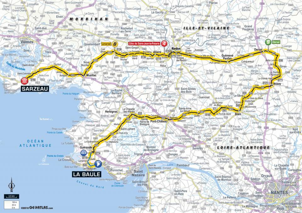 Parcours du Tour Etape 4 - 2018 Parcours du Tour Etape 4 - 2018