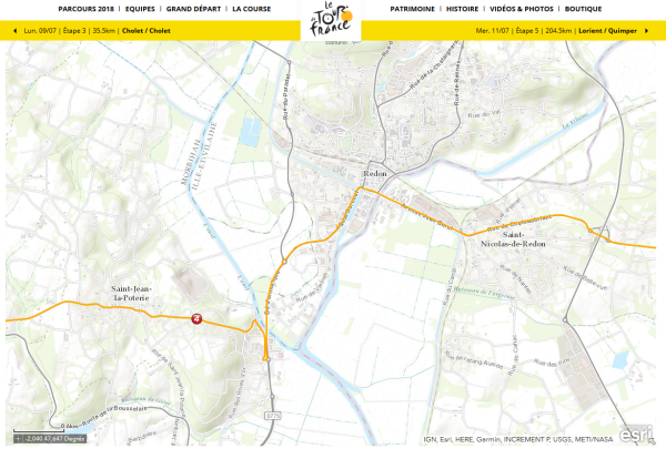 Parcours Tour de France proche de Redon Parcours Tour de France proche de Redon